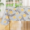 thumbnail image 1 of decorUhome Vinyl Tablecloth with Flannel Backing Rectangle, Waterproof Plastic Table Cover for Dinner, Picnic, Indoor and Outdoor(Yellow Flowers, 60" x 102"), 1 of 8