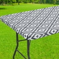 thumbnail image 1 of decorUhome Vinyl Tablecloth for Rectangular Tables, Waterproof Fitted Table Cloth, Elastic Plastic Table Cover for Dining and Outdoor(30"x72", Grey), 1 of 8