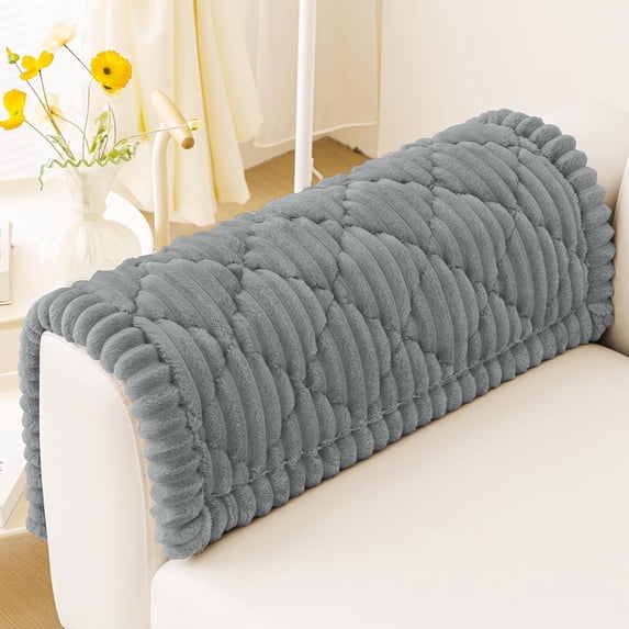 decorUhome Washable Pet Friendly Sofa Cover, Non-Slip Anti-Scratch Furniture Protector, Decorative Slipcover for Home (Grey, 27.6" x 27.6")