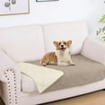thumbnail image 1 of decorUhome Waterproof Sofa Cover for pets, Reversible Couch Cover for dogs, Machine Washable Slipcover Furniture Protector for Kids, 30x53 Inch, Taupe & Beige, 1 of 7
