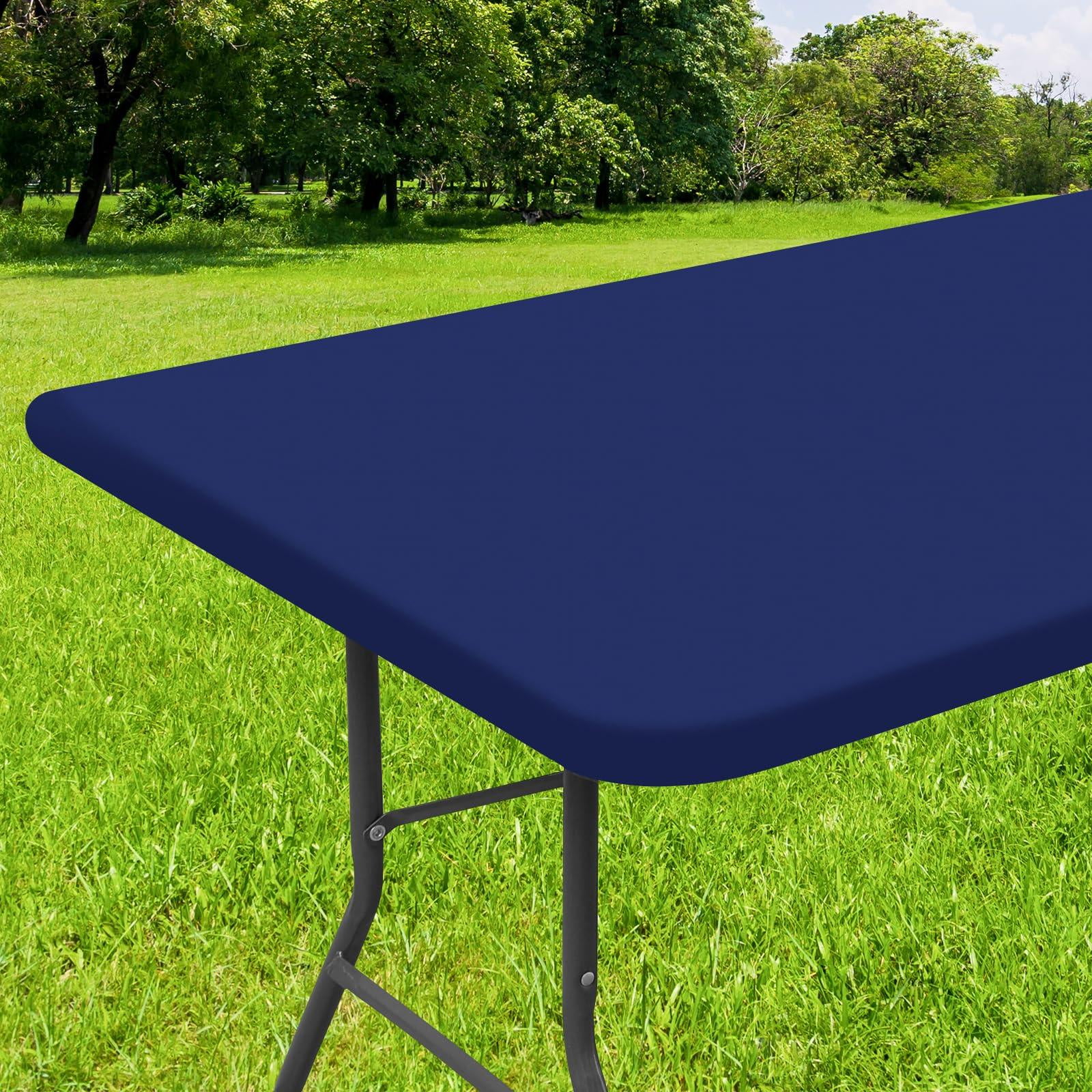 decorUhome Waterproof Vinyl Fitted Table Cloth For 30"x 72" Rectangle ...