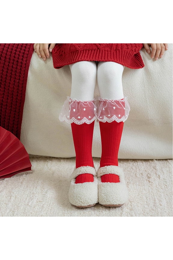 decoraciones navideñas al aire libre Fall And Winter Fashion Christmas Red And White Striped Calf Socks Knee-high Performance Stockings Mid-calf Socks Straight Socks