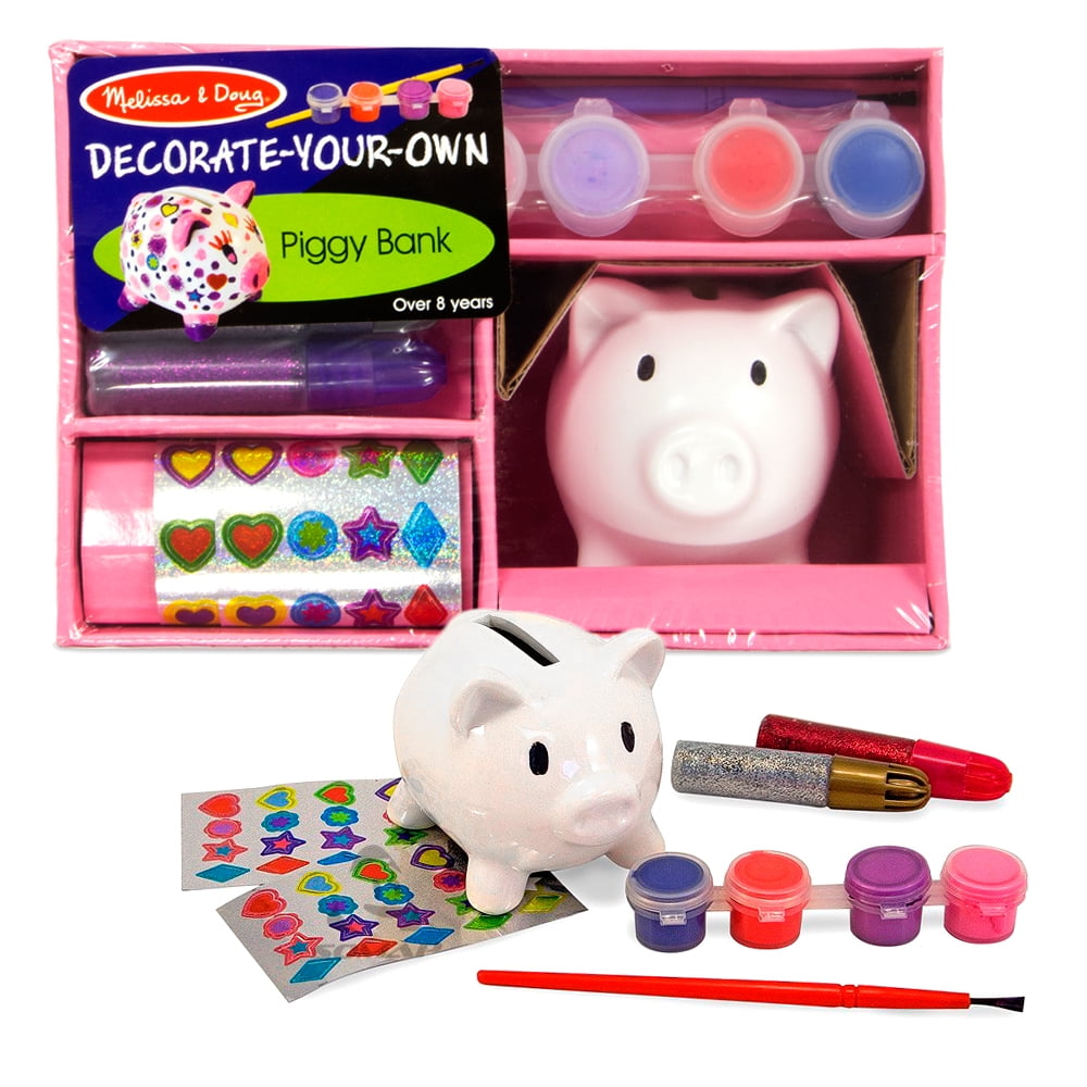 decorate your own porcelain piggy bank