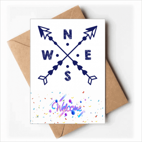 decoration direction indication Welcome Back Greeting Cards Envelopes Blank