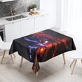 thumbnail image 1 of decoration table home rectangular waterproof camping tablecloth lightning cool magma eruption Volc, 1 of 5