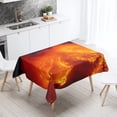 thumbnail image 1 of decoration table restaurant home rectangular waterproof camping tablecloth printed magma eruption, 1 of 5