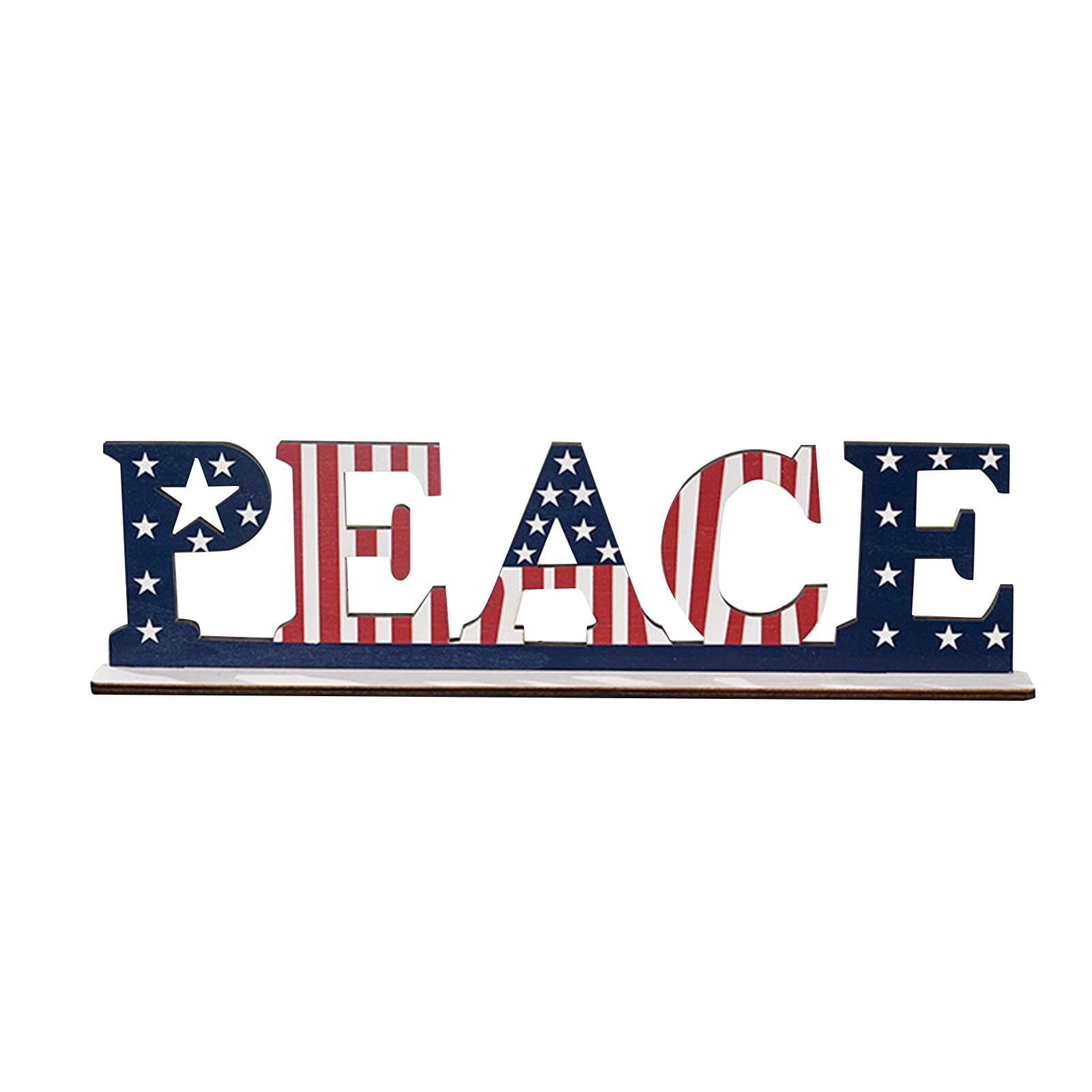 decorations for Home, 4Th of July decorations, 17X5 in Finished Wood ...