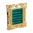 thumbnail image 1 of decorative Gold Jewelry Stand Organizer with intricate Frame design, Plush Emerald Velvet Compartments, Jewelry Storage Organizer, Ring Display Stand, Jewelry Display for Vendors,, 1 of 3