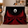 thumbnail image 1 of decorative motif Eyeball Art Crimson Folds autumn celebration Living Room, Warm Flannel Blanket for Living Room and Family Room, Festive autumn celebration Scene, Festive Home Decor, 1 of 9