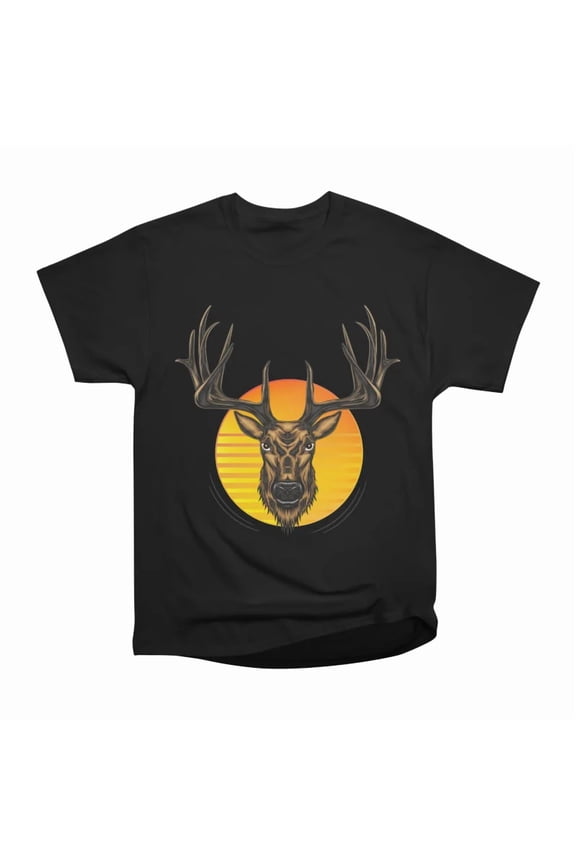 deer head vector logo Animal design template for T-Shirt Tee Gift For Him Merch For Her Ap