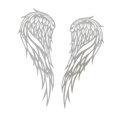 thumbnail image 1 of deevoka 1 Pair Angel Wing Metal Wall Art Artwork Wall Decoration Craft Ornament Hanging Decor for Indoor Entryway Office Home Bedroom Single 49cmx19cm, 1 of 9