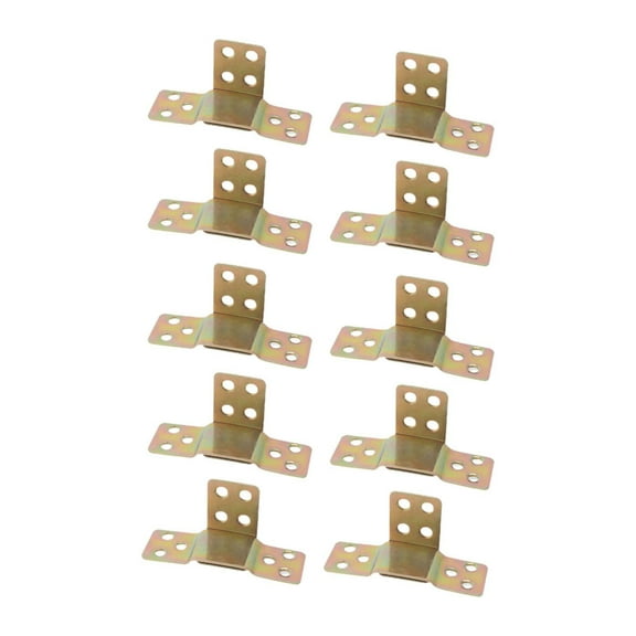 deevoka 10 Pieces Bed Rail Brackets Fixing Connector Accessories Professional Hardware Fittings Metal Supporter, Fasteners Bed Hinges