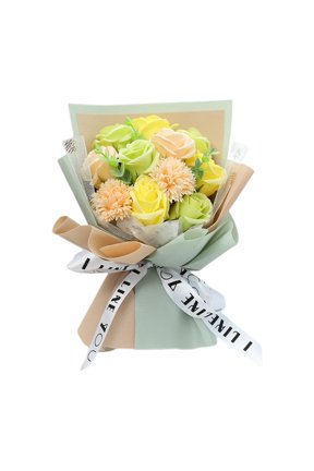 11 Pieces Artificial Soap Rose Wedding Bouquet Decorative Flower for