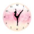 thumbnail image 1 of deevoka 12Inches Dancing Girl Wall Clock Wall Art Silent Non Ticking for Home Office, 1 of 9