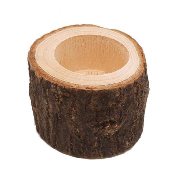 deevoka 2-12pack Tree Stump Wooden Candle Holder Tea Light Holder for Wedding Decor 2 Pcs