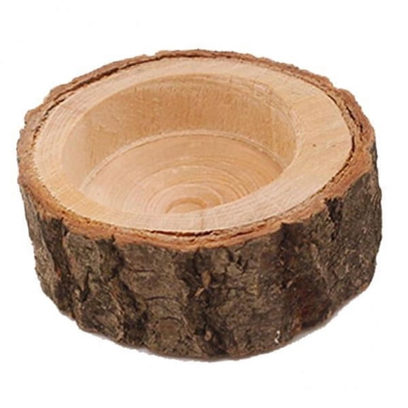 deevoka 2-12pack Tree Stump Wooden Candle Holder Tea Light Holder for Wedding Decor 3 Pcs