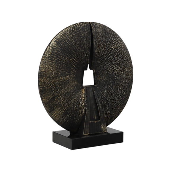 deevoka 2 Pack Abstract Circular Disc Sculptures Textured Resin ...