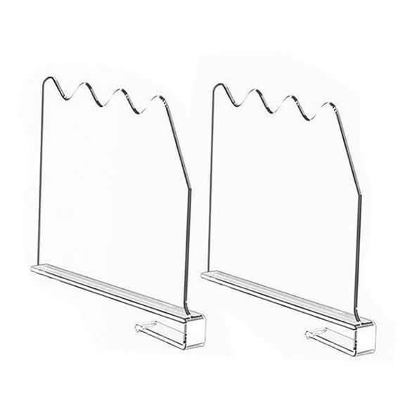 deevoka 2 Pieces Acrylic Shelf Dividers for Closet Organization for Bathroom Kitchen