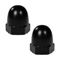 thumbnail image 1 of deevoka 2 Pieces Ceramic Toilet Bolt Covers Decorative Practical Cute Bathroom Decor Black, 1 of 8