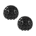 thumbnail image 1 of deevoka 2 Pieces Ceramic Toilet Bolt Covers Practical Toilet Decoration for Bathroom Black, 1 of 9