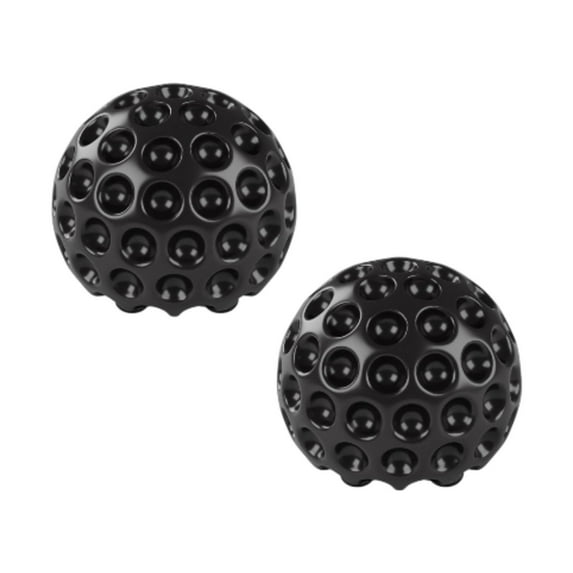 deevoka 2 Pieces Ceramic Toilet Bolt Covers Practical Toilet Decoration for Bathroom Black