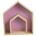 thumbnail image 1 of deevoka 2 Pieces Wall Storage Shelves House Shaped Home Decoration for Playroom Home, 1 of 9