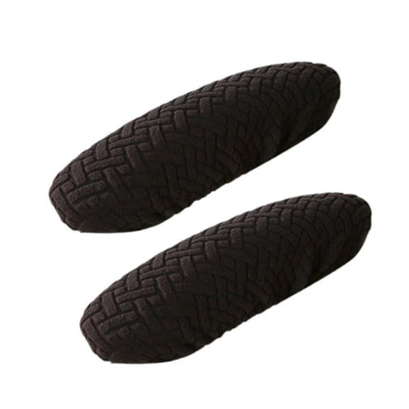 deevoka 2Pcs Office Chair Armrest Covers Armchair Arm Covers Elastic Slipcovers Washable Black