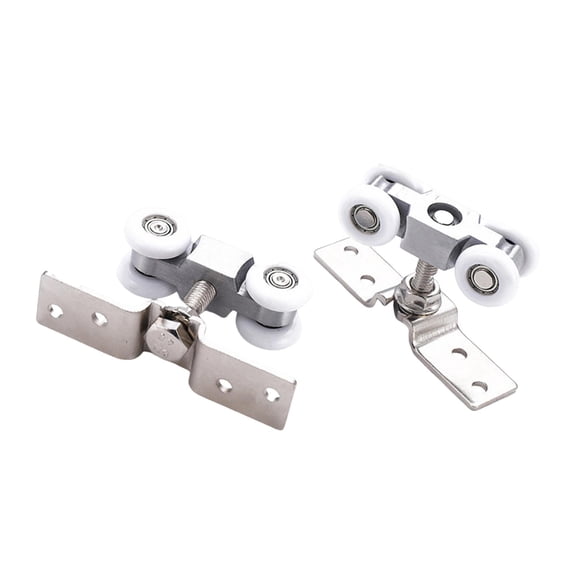 deevoka 2Pcs Sliding Door Roller Rail Track Wheel Set for Kitchen Bathroom Barn Door