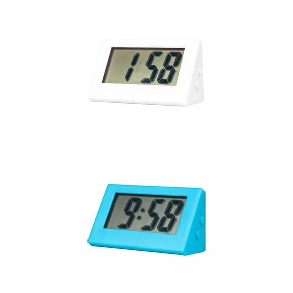 deevoka 2Pcs Table Clock Battery Powered LCD Display PS for Various Occasions