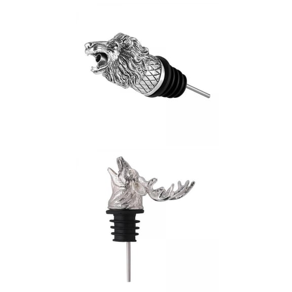 deevoka 2x Animal Head-Wine Pourer Spout,Wine Bottle Stopper