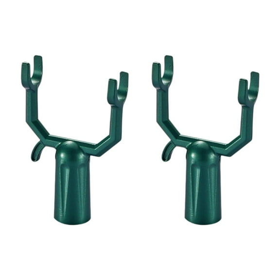 deevoka 2x Clothes Pole Forks Portable Replacement Laundry Tree Branch Support green