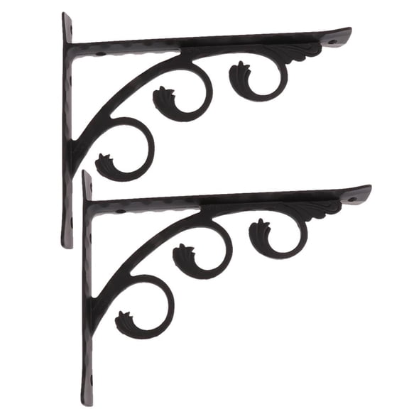 deevoka 2x European Style Wall Shelf Bracket Hanging Angle Bracket Corner Brace Storage A-2Pcs 15x12cm