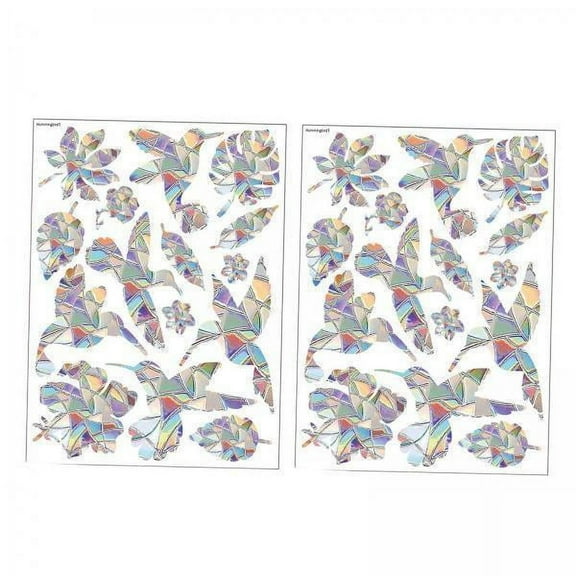 deevoka 2x2Pcs Window Decals Decorative Window Clings for Decor Hotel Cafe