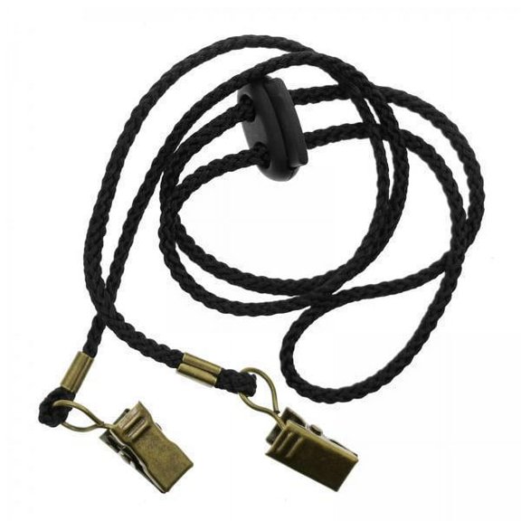 deevoka 2xBib Holder Clip Adjustable Napkin Clip for Kids Baby Hiking Restaurant Black