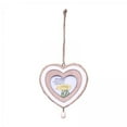 thumbnail image 1 of deevoka 2xHanging Photo Frame Display Holder Housewarming Wedding Wooden Picture Frame Heart 9x8cm, 1 of 9