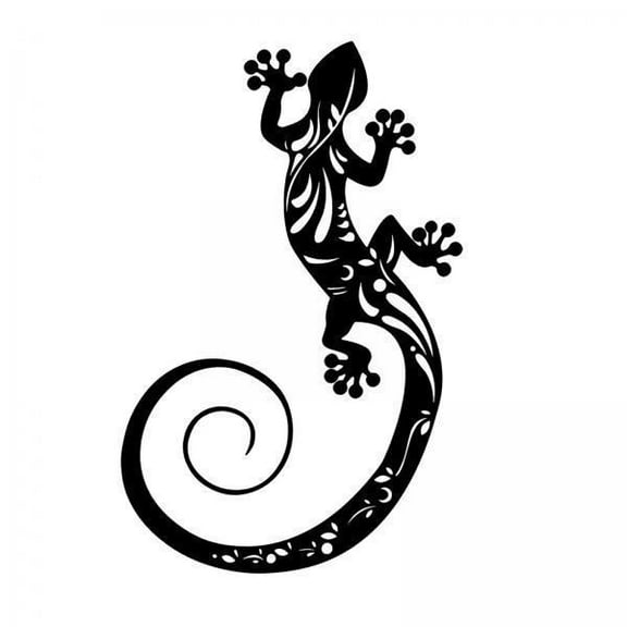 deevoka 2xMetal Gecko Lizard Wall Decor Hanging Iron Lizard for Living Room Yard