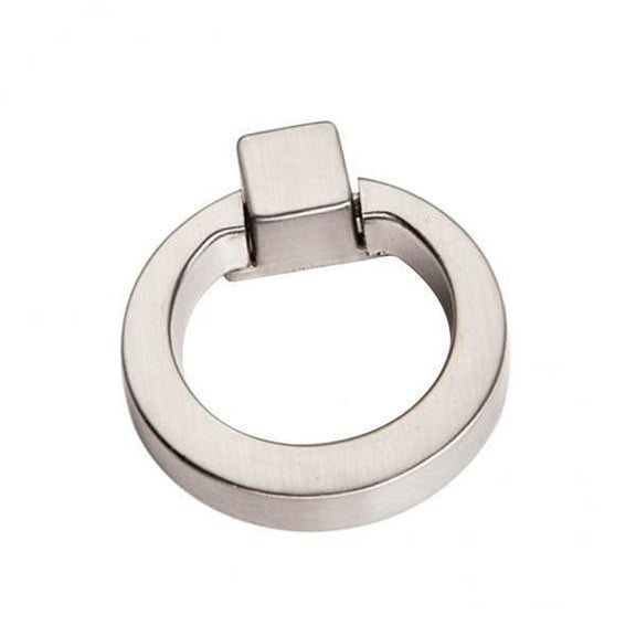 deevoka 2xRing Circle Door Handle Pull Cabinet Knobs Brushed 2 Pcs