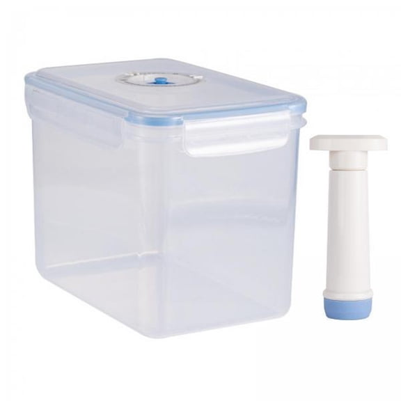 deevoka 2xVacuum Container Saver Vacuum Seal Container for Salads Meals Dry Foods 3.6L