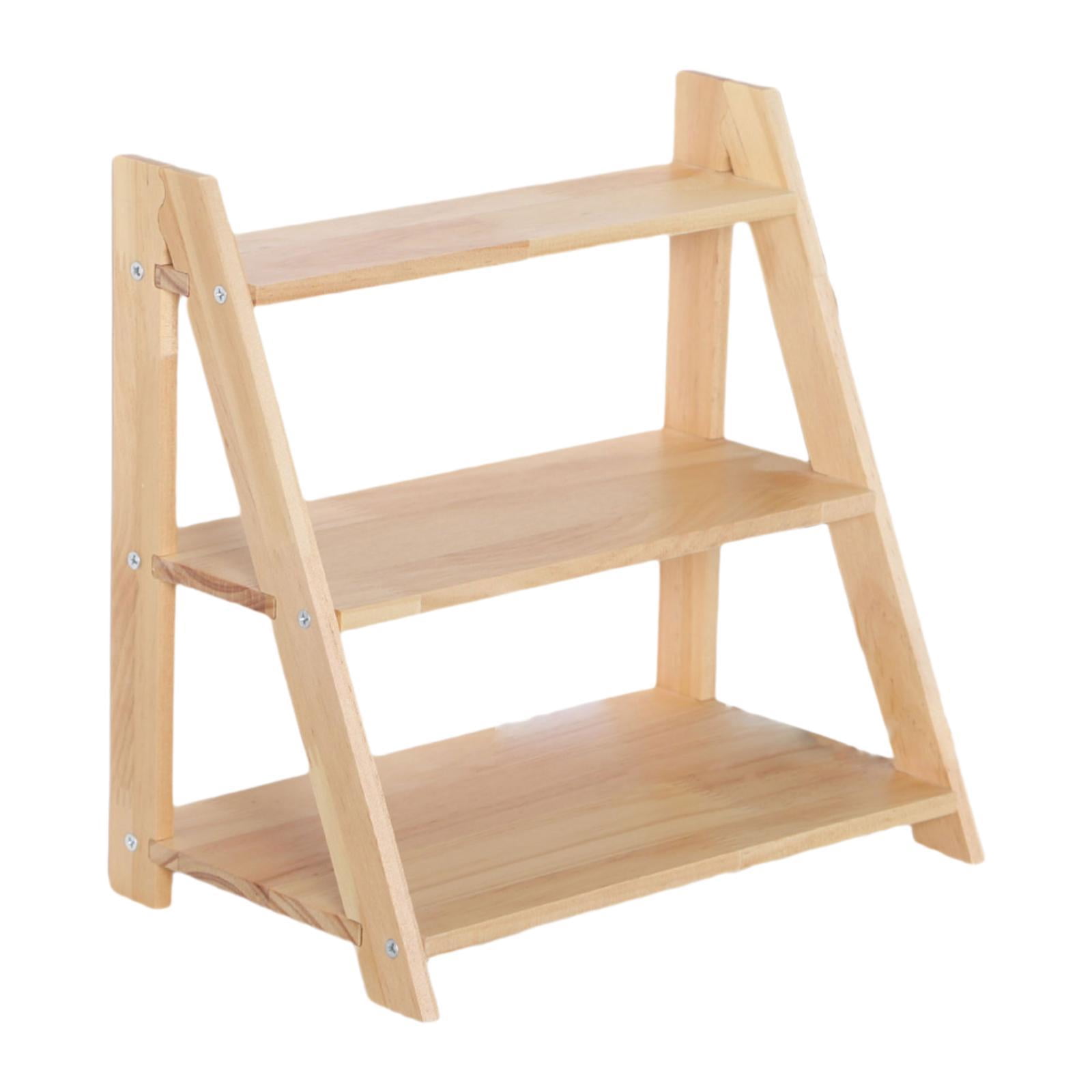 deevoka 3 Tier Multipurpose Wooden Display Riser Stand for Kitchen ...