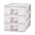 thumbnail image 1 of deevoka 3-tier Desktop Storage Box Sundries Holder for Cosmetics Stationery Home Use Grey, 1 of 9