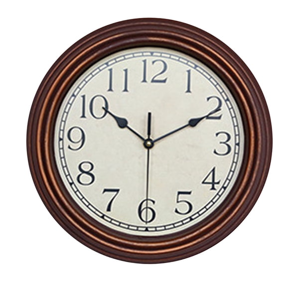 deevoka 30cm Hanging Clocks Large Arabic Numerals Non Ticking Silent Antique Style Round Coffee Aureate