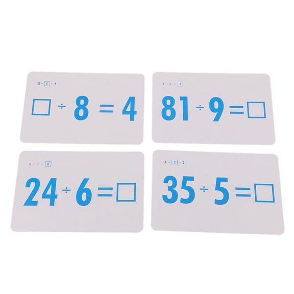 deevoka 36 Pieces Math Flash Cards for Elementary School Grades Division