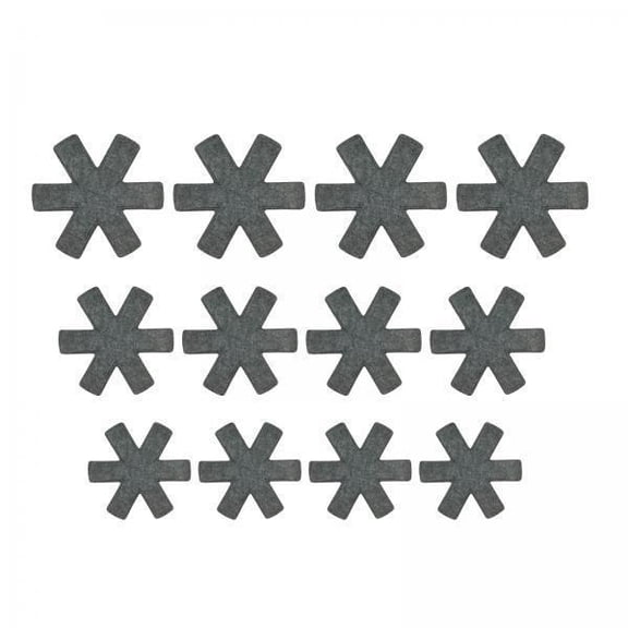 deevoka 3X 12 Pieces Worktop Saver Mat Divider Pads Table Pots and Pans Dividers Gray