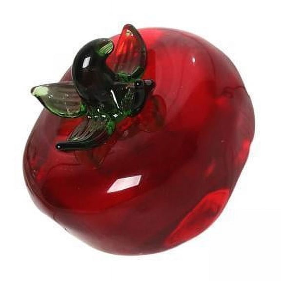 deevoka 3xCrystal Statue Ornament Figurine Room Desktop Decor Tomato Diameter 6cm 3 Pcs