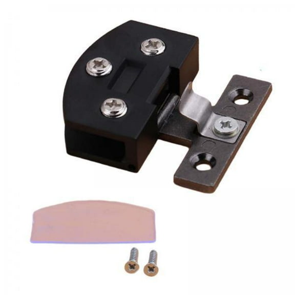 deevoka 3xGlass Door Hinge Clip Parts Cabinet Hinge for Showcase Shower Door Furniture Black