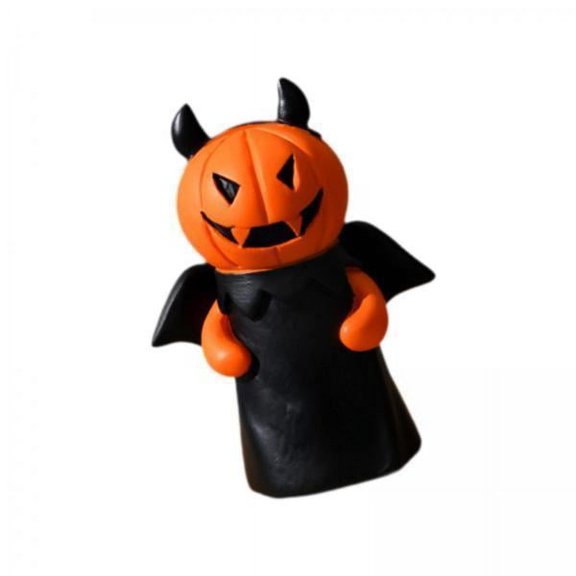 deevoka 3xHalloween Miniature Pumpkins Figurine Ornament for Table