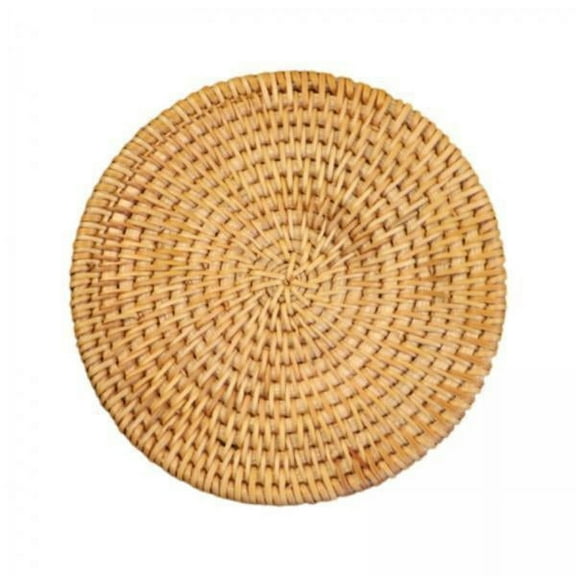 deevoka 3xRattan Coaster Plate Pad Drink Coaster for Dining Table Coffee Cup Coutertop