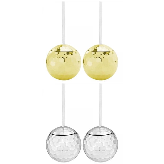 deevoka 4 Pieces 20 Ounce Disco Ball Cup Cocktail Cup Tea Bottle for Bar Wine Glass