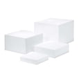 thumbnail image 1 of deevoka 4 Pieces Buffet Riser Acrylic Cube Display Nesting Food Riser for Parties, 1 of 9