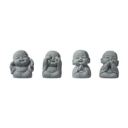deevoka 4 Pieces Mini Buddha Monks Figurines Gifts 3.2x4.2cm for Bedroom Living Room